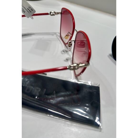 Furla 58mm Gradient Square Sunglasses Shiny Light Gold - Picture 3 of 7